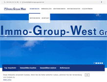 Tablet Screenshot of immogroupwest.de